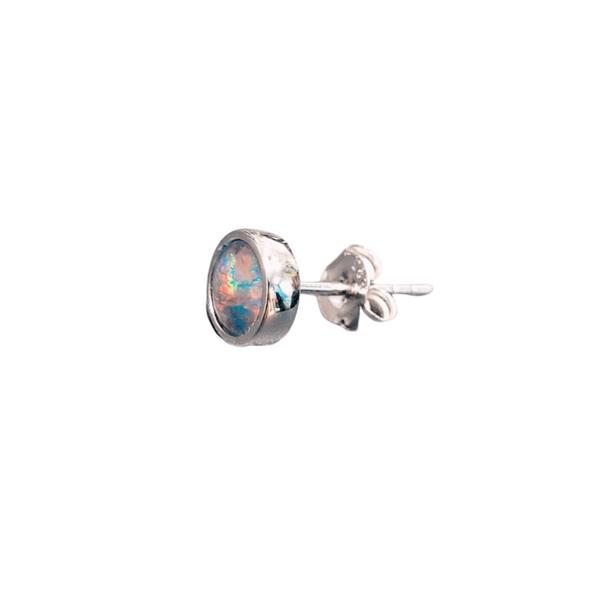Australian Opal | Adeline Sterling Silver Stud Earrings - The Classic Jewellers