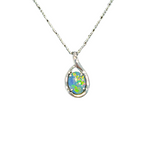 Australian Opal | Briony sterling silver pendant - The Classic Jewellers
