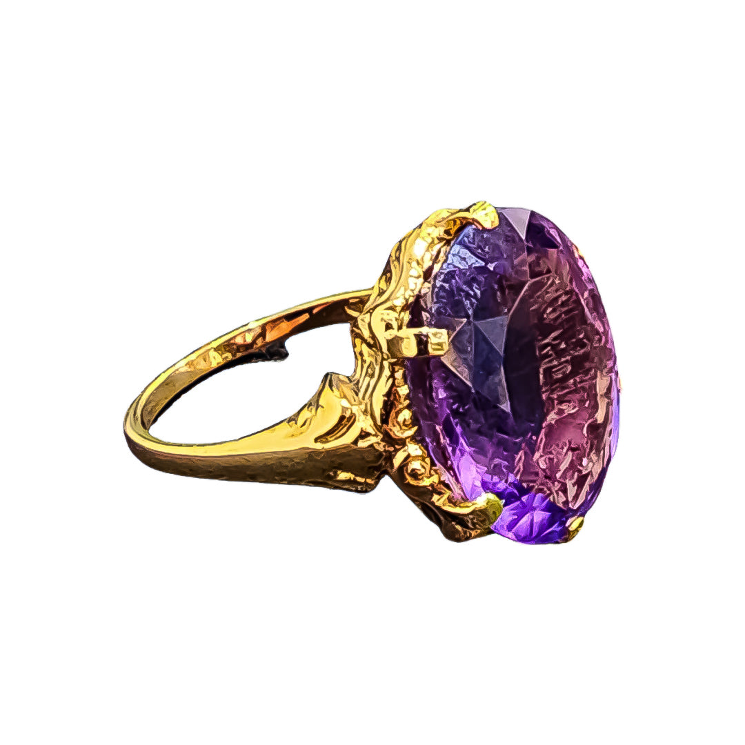 Bernadette | Amethyst vintage claw ring - The Classic Jewellers