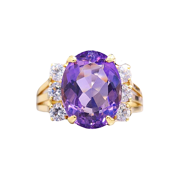 Ophelia | Amethyst claw set ring - The Classic Jewellers