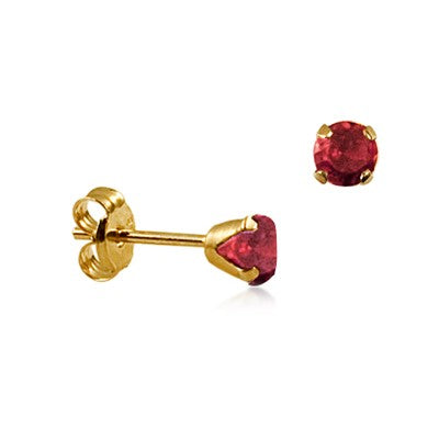 July Birthstone Ruby Studs - The Classic Jewellers