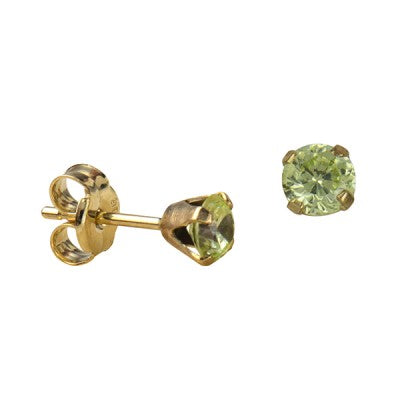 August Birthstone Peridot Studs - The Classic Jewellers